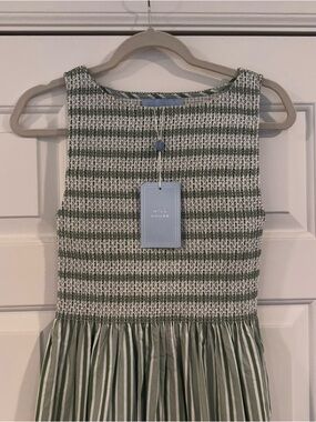 ✨BNWT!✨ Hill House Home Cosima Dress - Apple Green Stripe XS
